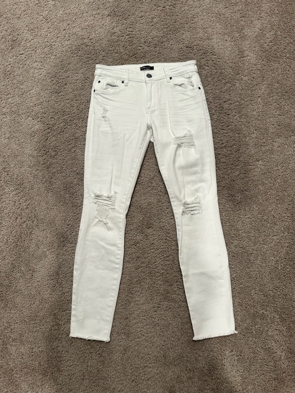 STS Blue Size 27 White Distressed Women's Jeans - Slim Fit